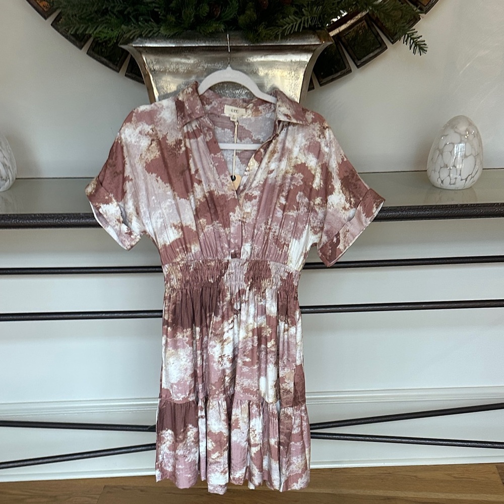 OTT NWT size small spring elastic waist dress with pockets